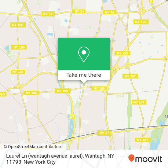 Mapa de Laurel Ln (wantagh avenue laurel), Wantagh, NY 11793