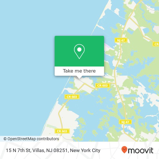 Mapa de 15 N 7th St, Villas, NJ 08251