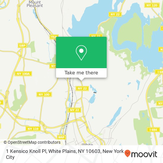 Mapa de 1 Kensico Knoll Pl, White Plains, NY 10603
