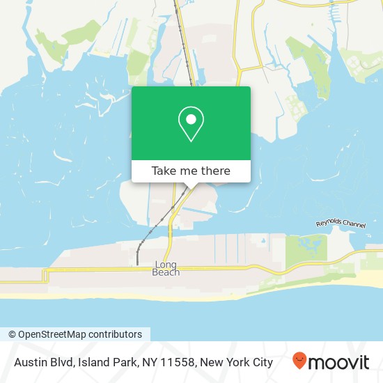 Mapa de Austin Blvd, Island Park, NY 11558
