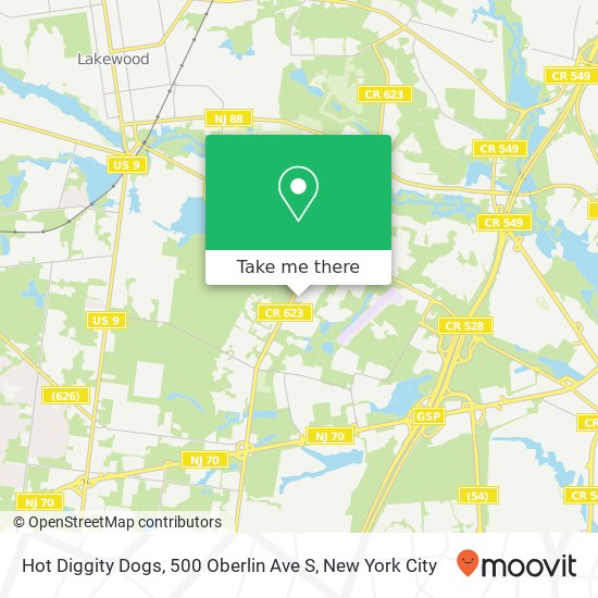 Hot Diggity Dogs, 500 Oberlin Ave S map