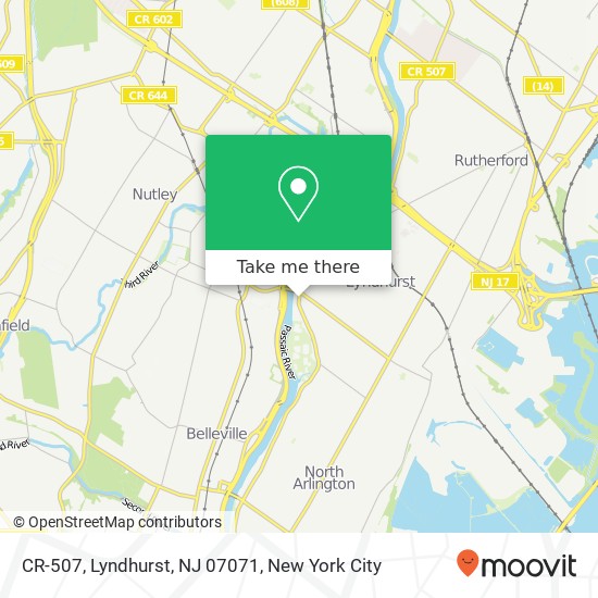 Mapa de CR-507, Lyndhurst, NJ 07071