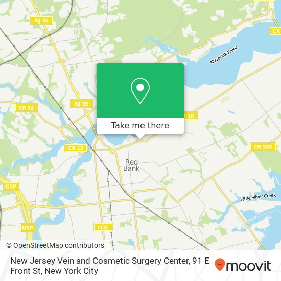 New Jersey Vein and Cosmetic Surgery Center, 91 E Front St map
