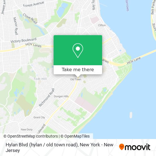Mapa de Hylan Blvd (hylan / old town road)