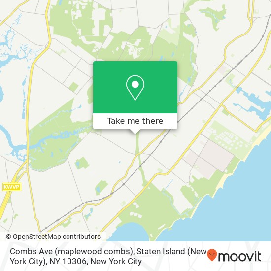 Mapa de Combs Ave (maplewood combs), Staten Island (New York City), NY 10306