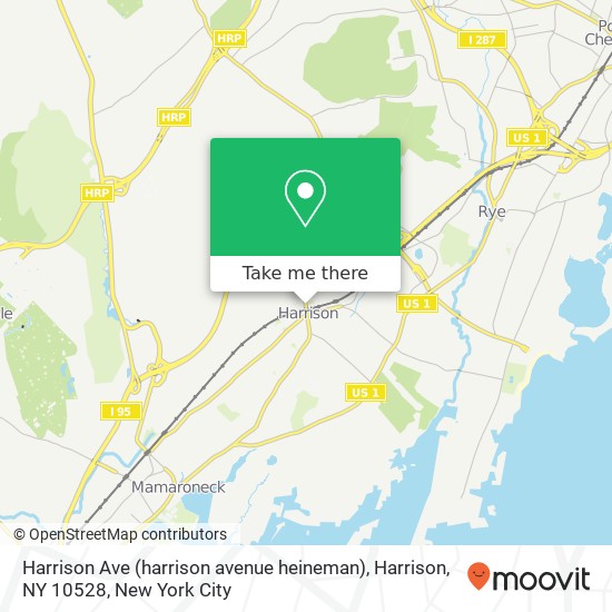 Mapa de Harrison Ave (harrison avenue heineman), Harrison, NY 10528