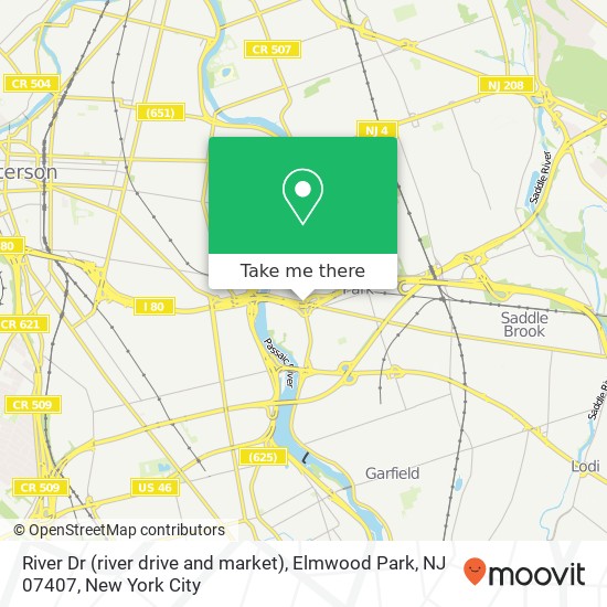 River Dr (river drive and market), Elmwood Park, NJ 07407 map