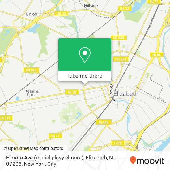 Elmora Ave (muriel pkwy elmora), Elizabeth, NJ 07208 map