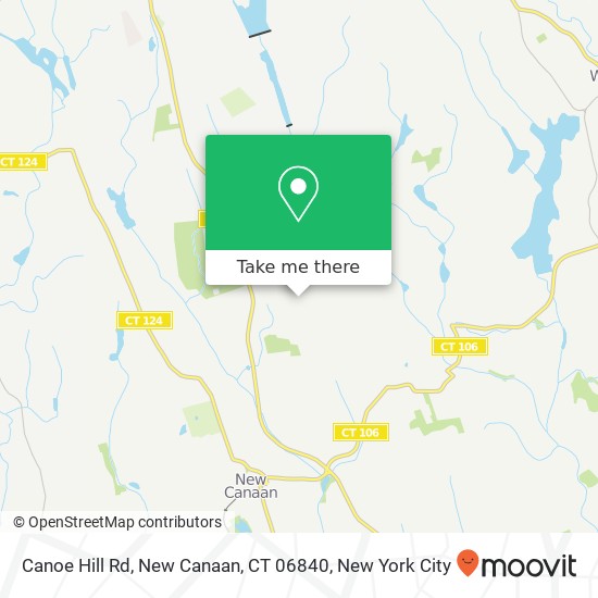 Mapa de Canoe Hill Rd, New Canaan, CT 06840