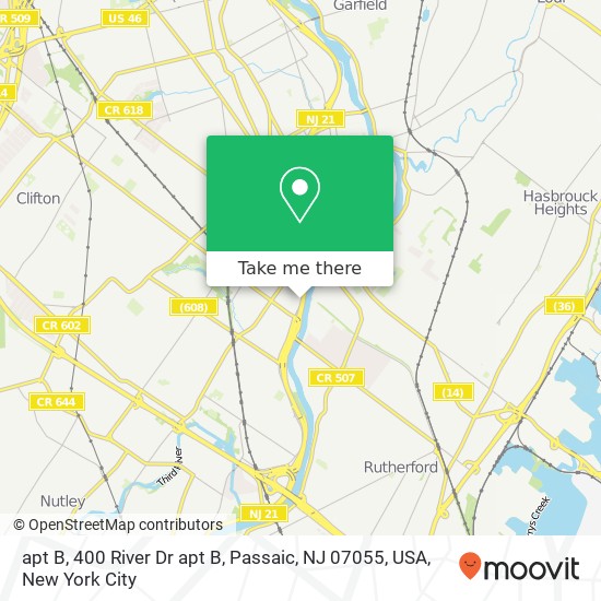 apt B, 400 River Dr apt B, Passaic, NJ 07055, USA map