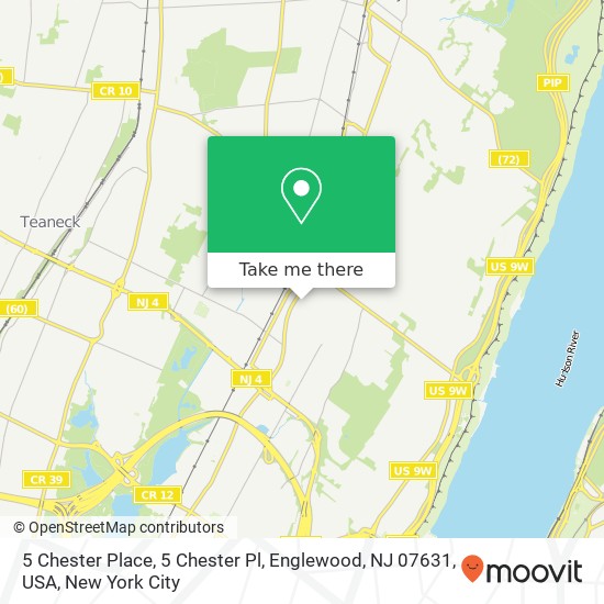 5 Chester Place, 5 Chester Pl, Englewood, NJ 07631, USA map