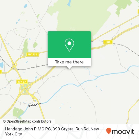 Mapa de Handago John P MC PC, 390 Crystal Run Rd