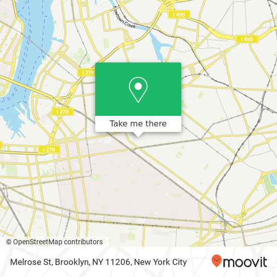 Mapa de Melrose St, Brooklyn, NY 11206