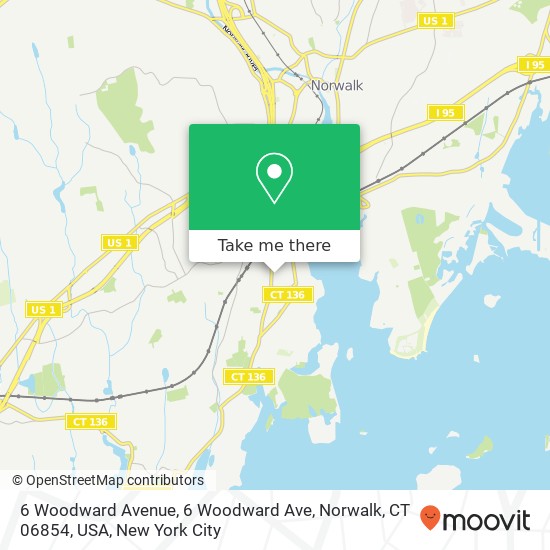 6 Woodward Avenue, 6 Woodward Ave, Norwalk, CT 06854, USA map