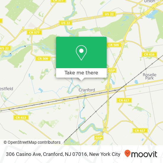 306 Casino Ave, Cranford, NJ 07016 map