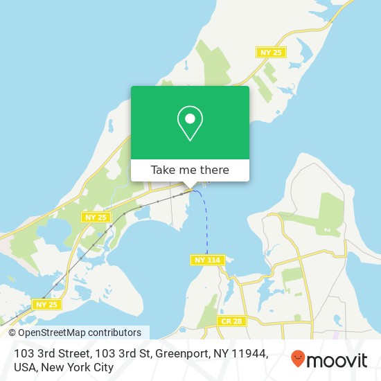 Mapa de 103 3rd Street, 103 3rd St, Greenport, NY 11944, USA