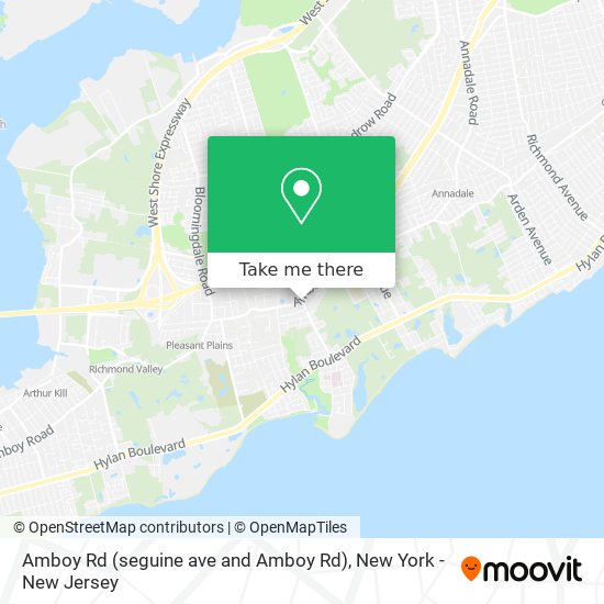 Mapa de Amboy Rd (seguine ave and Amboy Rd)