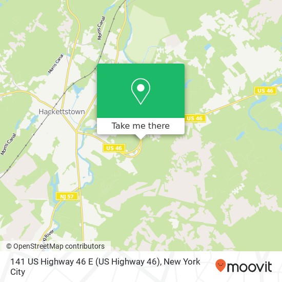 Mapa de 141 US Highway 46 E (US Highway 46), Hackettstown, NJ 07840