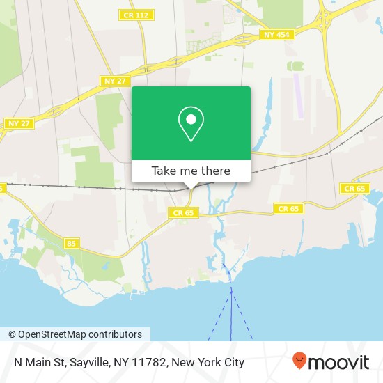 Mapa de N Main St, Sayville, NY 11782