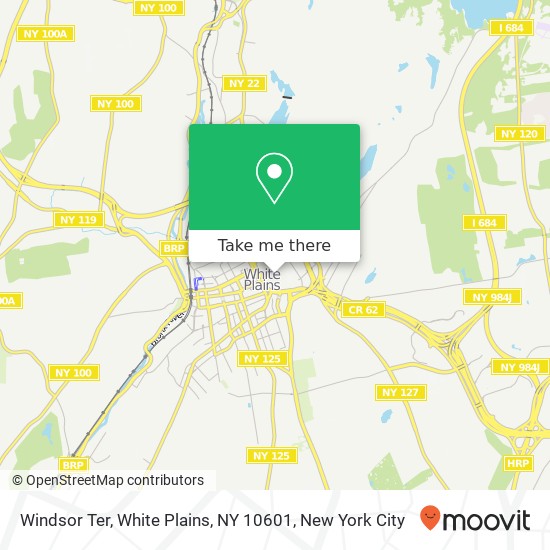 Windsor Ter, White Plains, NY 10601 map