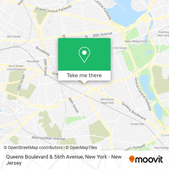 Mapa de Queens Boulevard & 56th Avenue