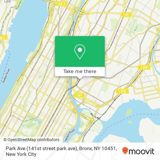 Park Ave (141st street park ave), Bronx, NY 10451 map