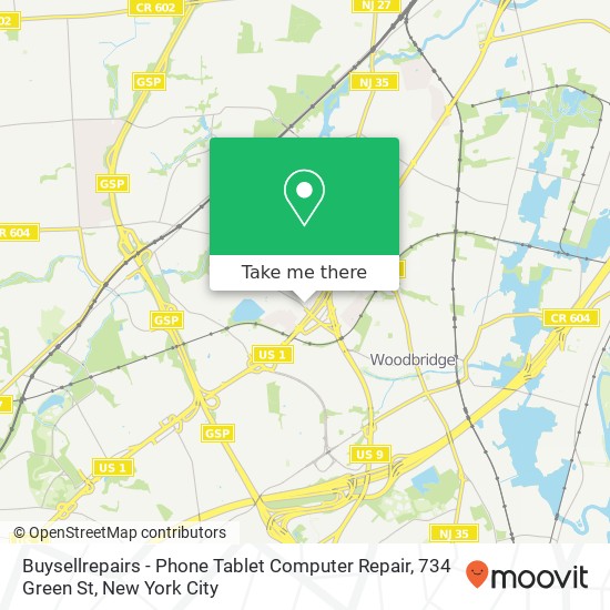 Mapa de Buysellrepairs - Phone Tablet Computer Repair, 734 Green St