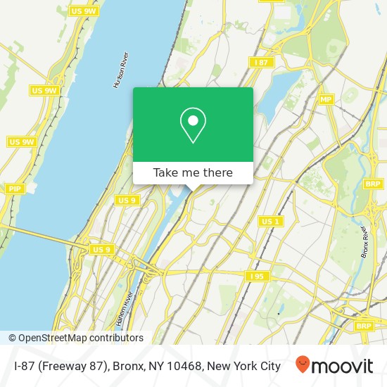 Mapa de I-87 (Freeway 87), Bronx, NY 10468