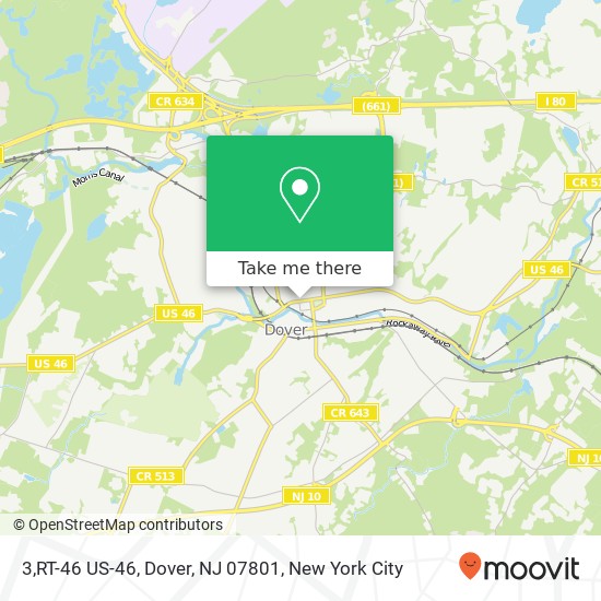 Mapa de 3,RT-46 US-46, Dover, NJ 07801