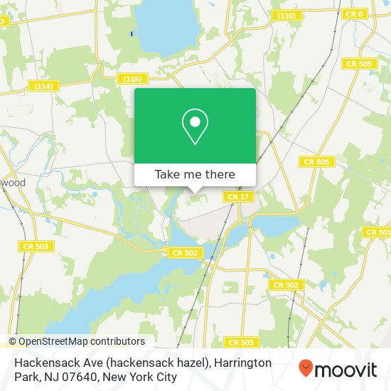 Hackensack Ave (hackensack hazel), Harrington Park, NJ 07640 map