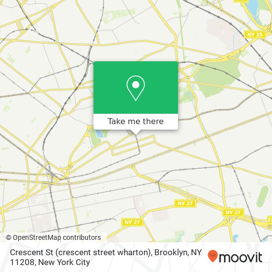 Crescent St (crescent street wharton), Brooklyn, NY 11208 map