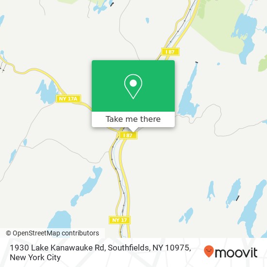 Mapa de 1930 Lake Kanawauke Rd, Southfields, NY 10975