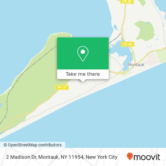 Mapa de 2 Madison Dr, Montauk, NY 11954