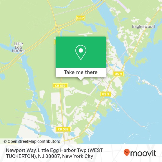 Newport Way, Little Egg Harbor Twp (WEST TUCKERTON), NJ 08087 map