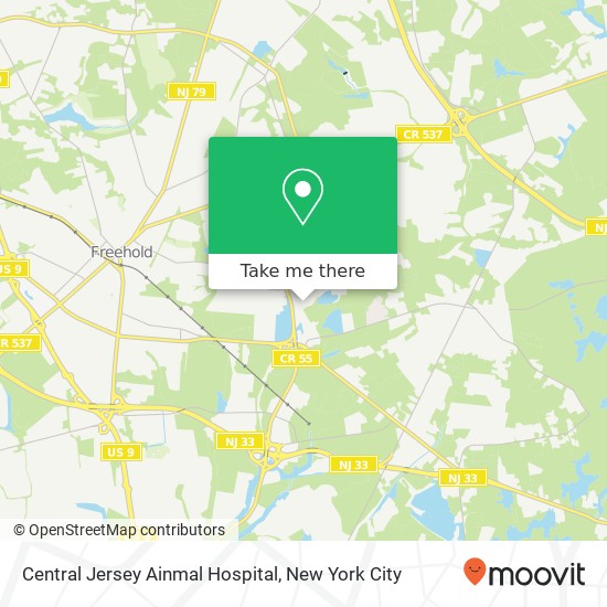 Central Jersey Ainmal Hospital, 44 Thoreau Dr map