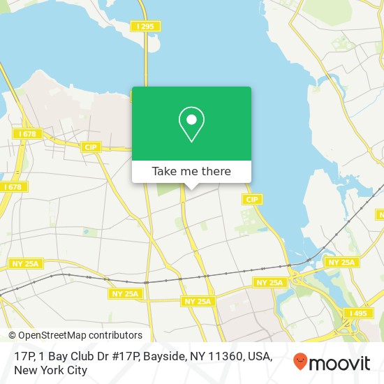 Mapa de 17P, 1 Bay Club Dr #17P, Bayside, NY 11360, USA