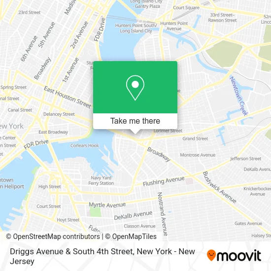 Driggs Avenue & South 4th Street map