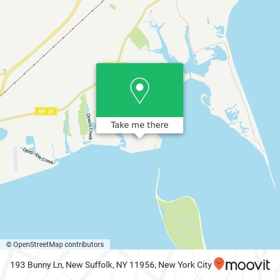 Mapa de 193 Bunny Ln, New Suffolk, NY 11956