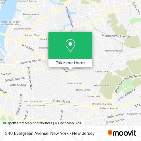 Mapa de 340 Evergreen Avenue