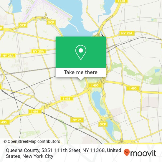 Mapa de Queens County, 5351 111th Sreet, NY 11368, United States