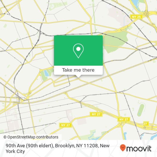 Mapa de 90th Ave (90th eldert), Brooklyn, NY 11208