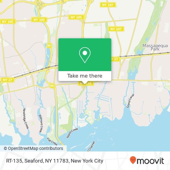 Mapa de RT-135, Seaford, NY 11783