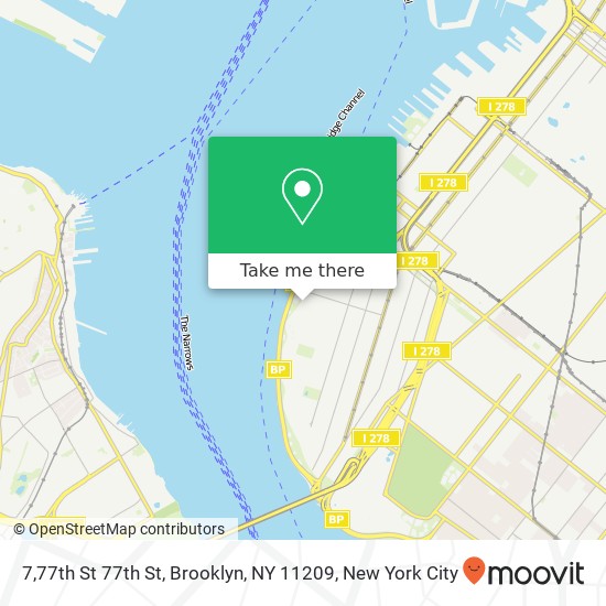 Mapa de 7,77th St 77th St, Brooklyn, NY 11209