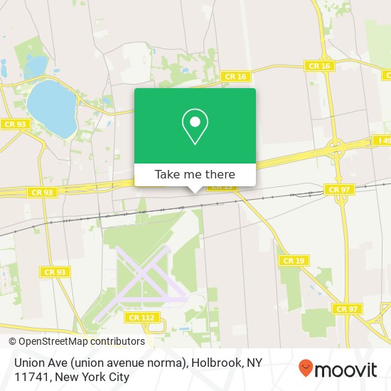 Mapa de Union Ave (union avenue norma), Holbrook, NY 11741