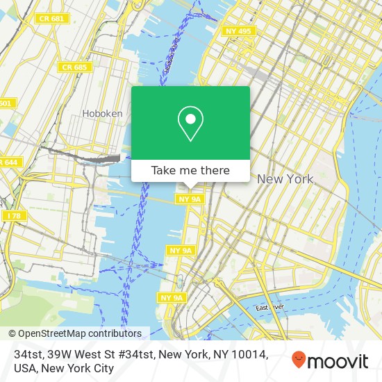 34tst, 39W West St #34tst, New York, NY 10014, USA map