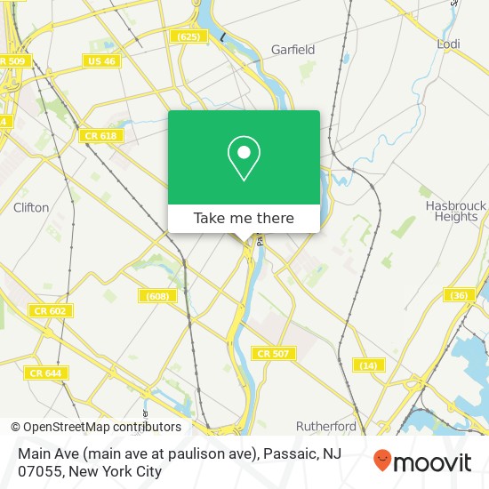 Main Ave (main ave at paulison ave), Passaic, NJ 07055 map