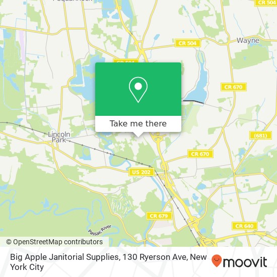 Mapa de Big Apple Janitorial Supplies, 130 Ryerson Ave