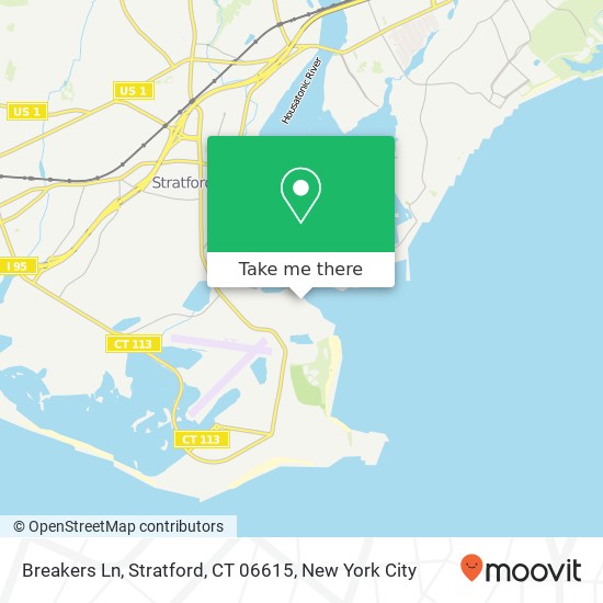 Mapa de Breakers Ln, Stratford, CT 06615