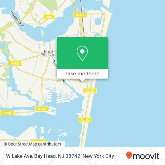 W Lake Ave, Bay Head, NJ 08742 map