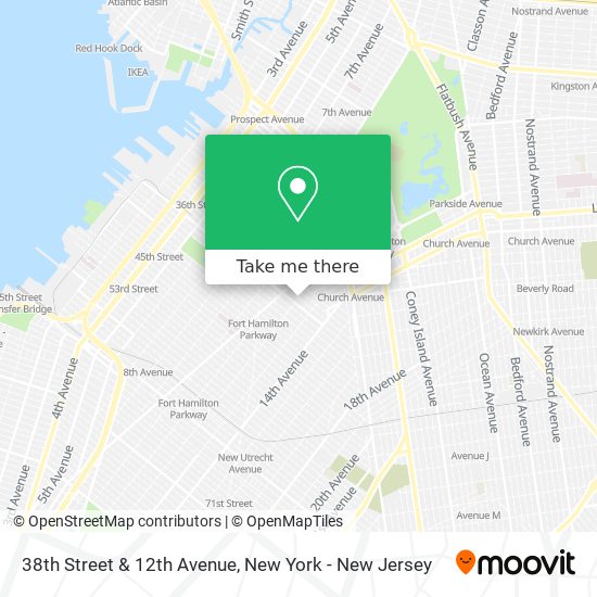 Mapa de 38th Street & 12th Avenue